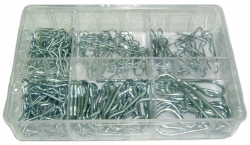 "R" Clips, 150pcs Clear box pack